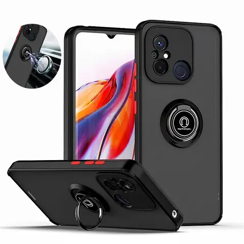 Fonda Per Xiaomi Redmi 12C 4G Caso Armatura Supporto Magnetico Anello Staffa Custodia Per Redmy 12C 12 C Redmi12C Opaco Duro PC Della Copertura Posteriore