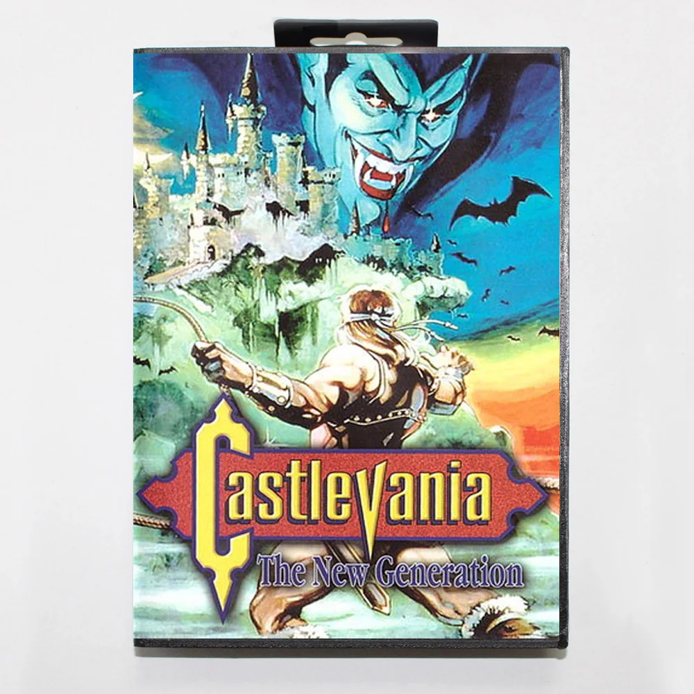 Castlevania El cartucho de juego MD de 16 bits de nueva generación con caja RU para sistemas Sega Megadrive Genesis