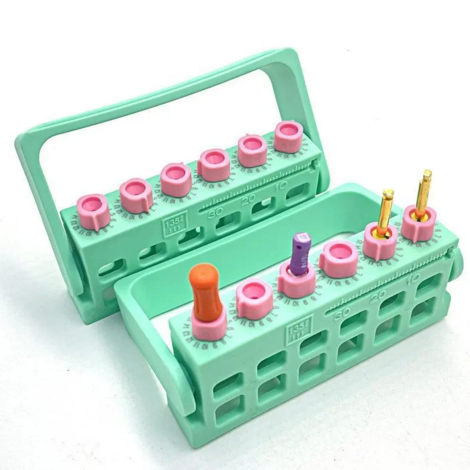 Dental Counter 6-hole Root Canal File Counting Measurement Stand High Temperature Sterilizable Box Root Canal File Measurement