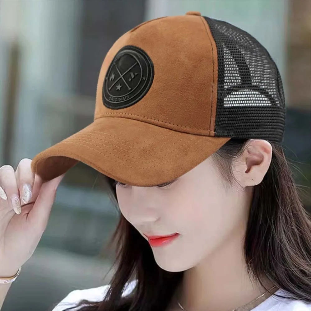 

Trendy Breathable Mesh Peaked Cap Adjustable Hollow Out Men Baseball Hat Korean Style Cotton Women Sunshade Hat Sun Visor