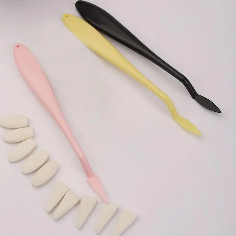 Pluma de esponja de mezcla, cabezales de limpiaparabrisas de esponja, recortador de bocetos multiusos ergonómico, cepillo de pintura de carbón de borrado para exteriores