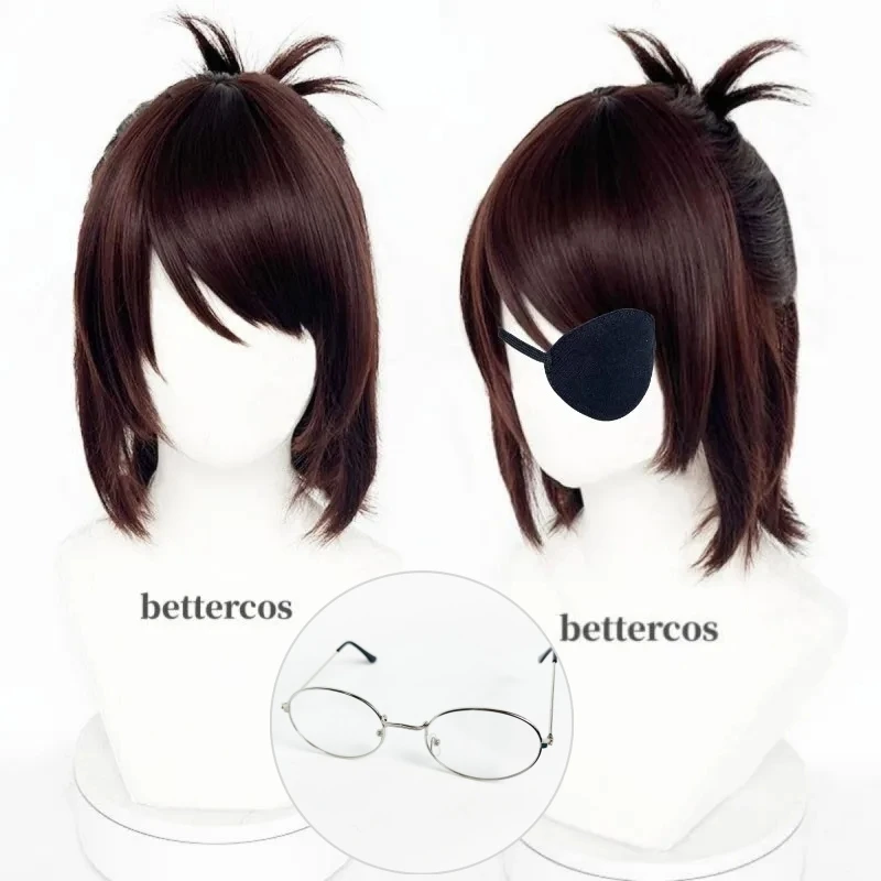 Anime Final Season Hange Zoe Cosplay Dark Brown Short Synthetic Hair Halloween Carnival Party + Free Wig Cap