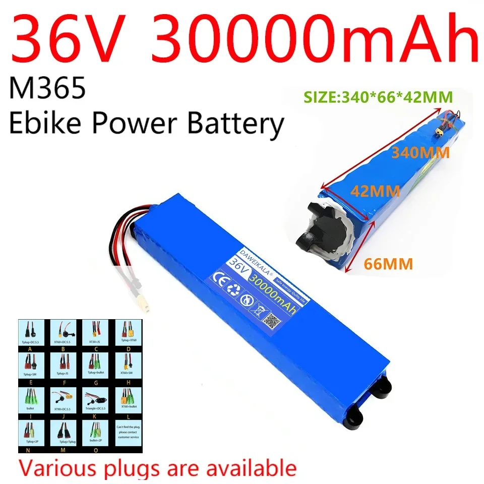 For M365 36V 6Ah 10S3P 18650 Lithium Battery Pack 20A BMS Suitable for Xiaomi PRO Bicycle Kick Scooter Long lasting battery life