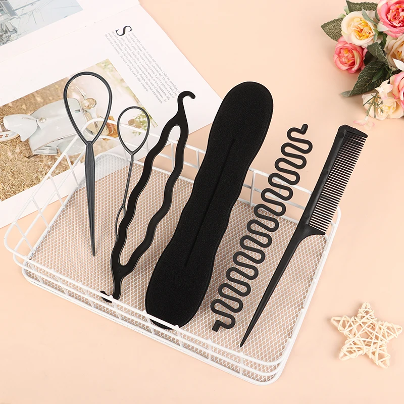 Versatile Hair Braiding Tool Set With Hair Pin Bun Roller Twist Curler And Ponytail DIY Hair Styling Accessories