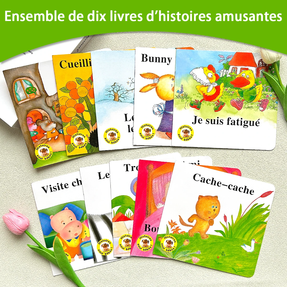 10 French Children's Story Books Set, Educational Picture Books for Toddlers, Early Language Learning & Bedtime Reading