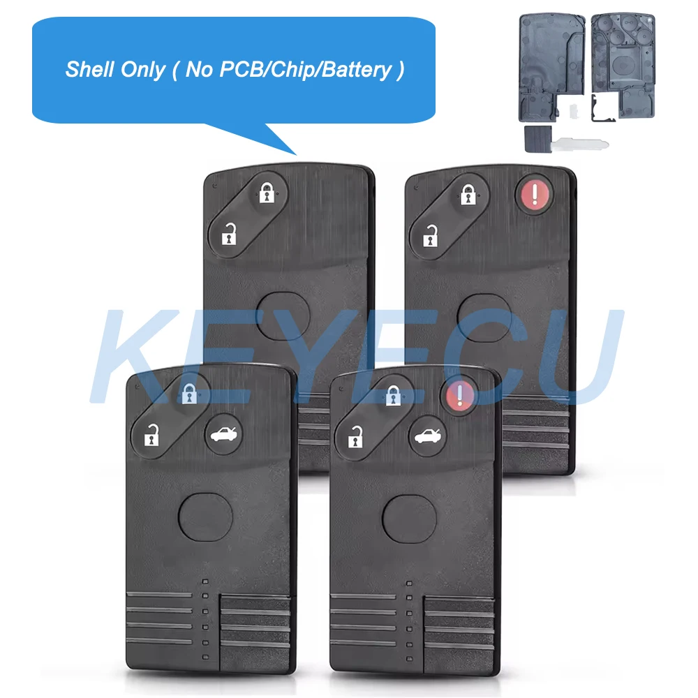 

Смарт-чехол Keyecu для автомобильного ключа с дистанционным управлением, чехол для 2, 3, 4 кнопок для Mazda 5, 6, CX7, CX9, RX8, MX5