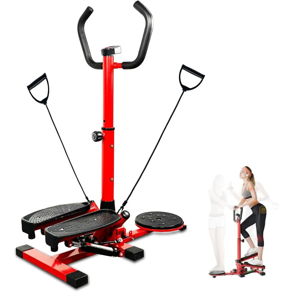 

Steppers for Exercise Stair Stepper Walkout Multi-Function Fitness Machine with Handlebar, wisting Machine, Resistance Bands