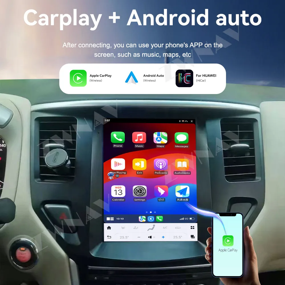 Android 14 GPS Navigation Carplay 9.7 inch Touch Screen For Nissan Pathfider 2016-2020 4G WIFI Head Unit Auto Stereo Radio