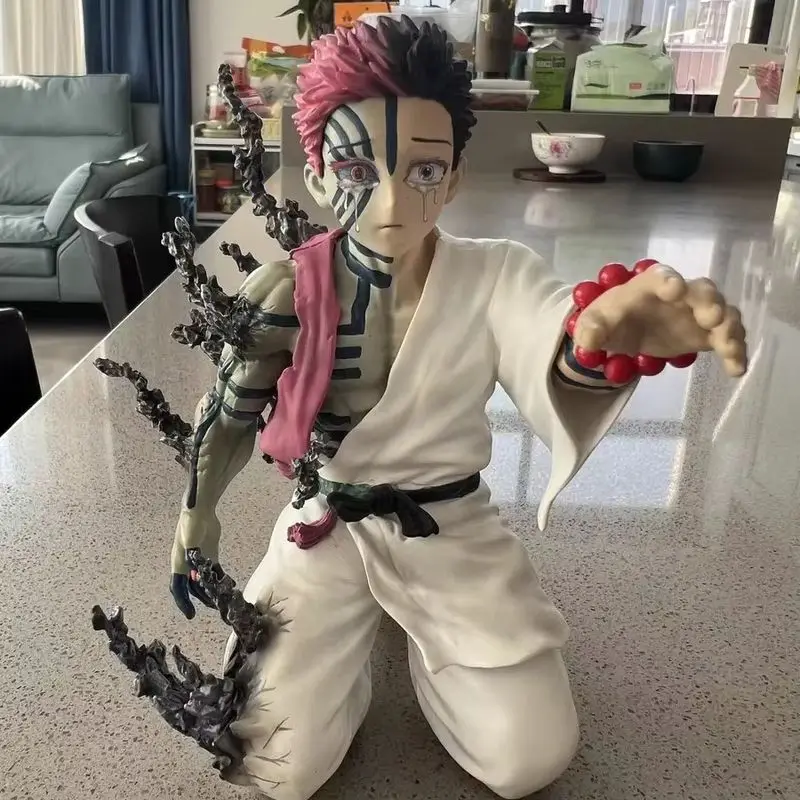 New Anime Figure 13cm Demon Slayer Akaza Hakuji Model Doll Action Figurine PVC Decoration Peripheral Desktop Ornament Decor Toy