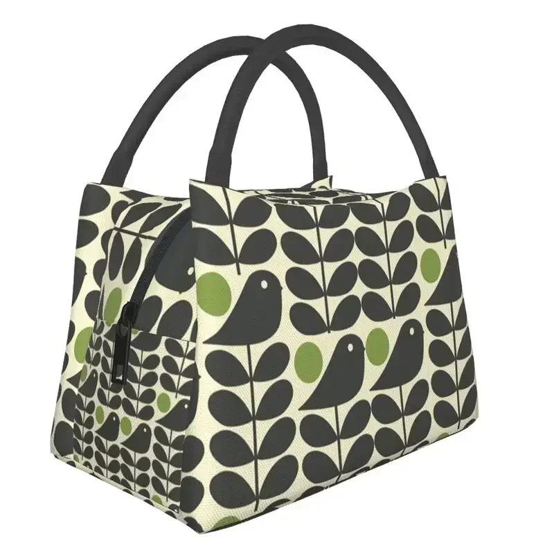 

Orla Kiely Multistem Birds Insulated Lunch Bags for Outdoor Picnic Scandinavian Flower Waterproof Cooler Thermal Lunch Box Women