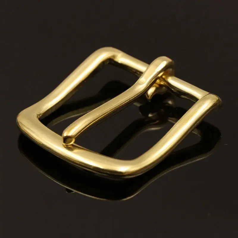 1pcs Solid Brass Belt Buckle End Bar Heel Bar Buckle Single Pin Belt Half Buckle for Leather Craft Bag Strap Jeans Webbing