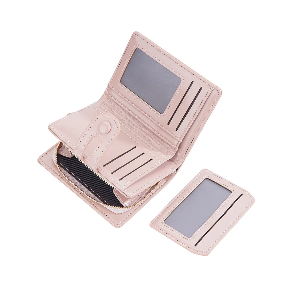 المرأة عالية الجودة الفاخرة محفظة قصيرة موضة معرف حامل بولي Leather الجلود عملة سستة محفظة للسيدات متعددة بطاقة حقيبة المال حقائب اليد