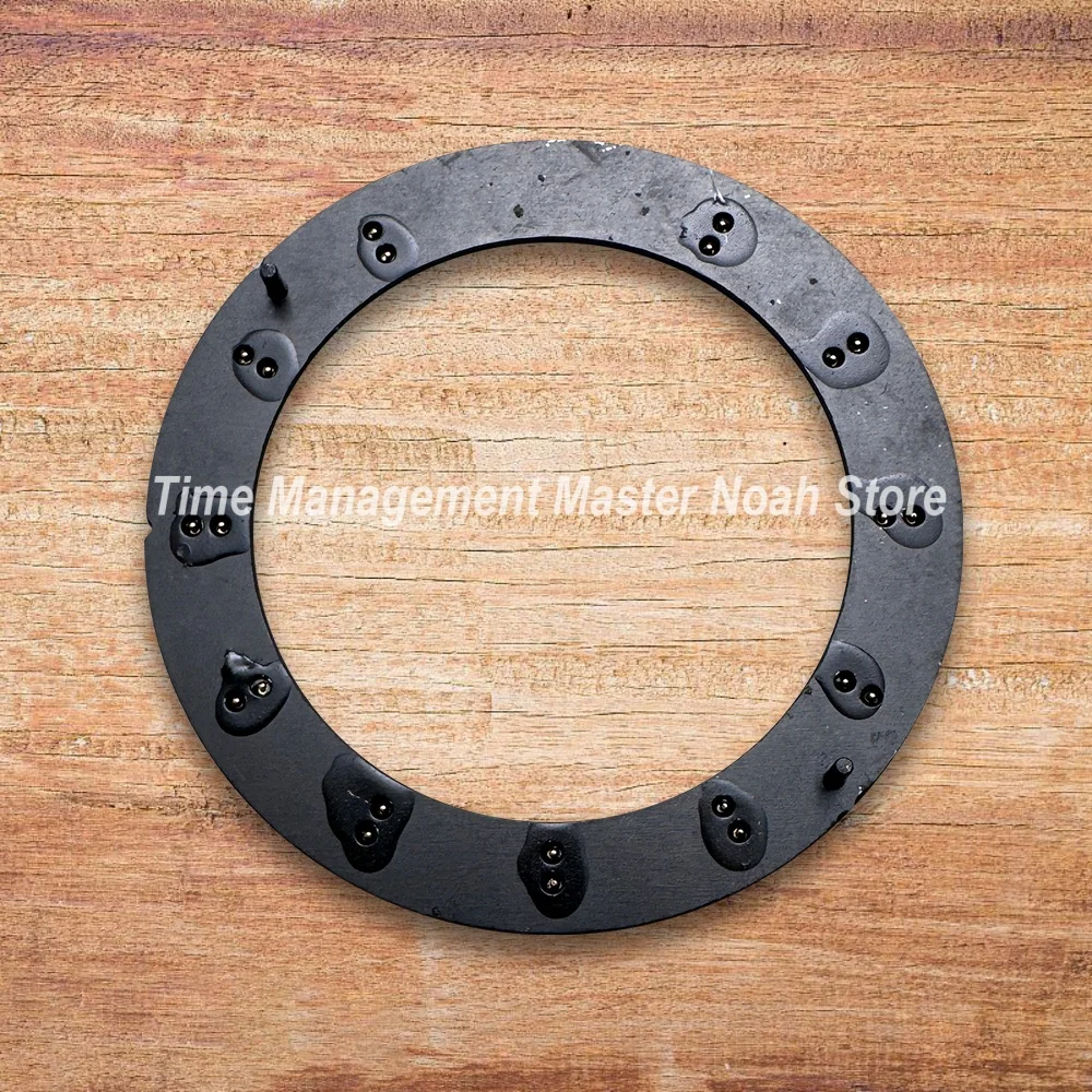 28.5 ミリメートル S ロゴ中空高品質ダイヤルフィット NH70 ムーブメントグリーン夜光時計修正アクセサリー