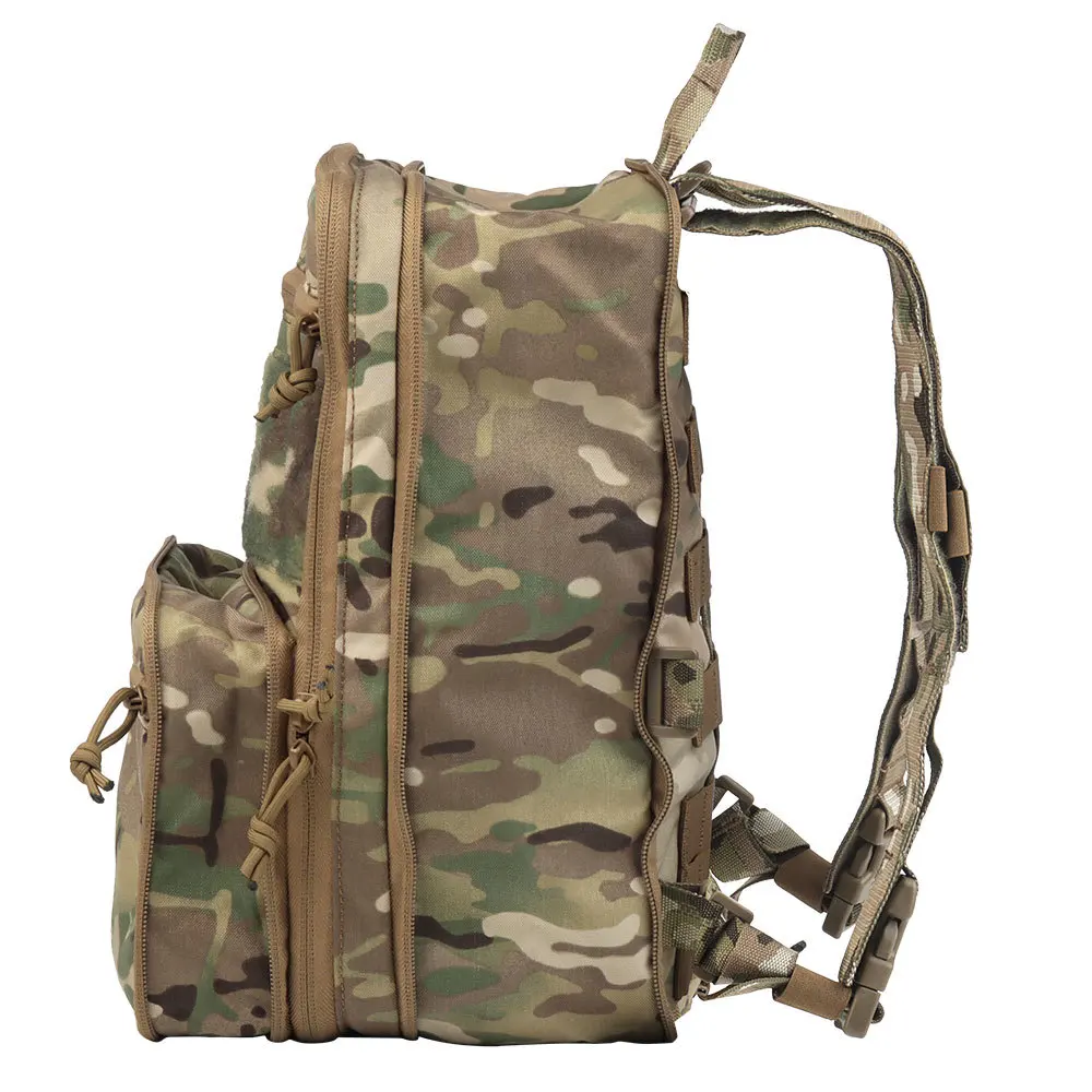 Imagem -02 - Tactical Flatpack Molle Mochila Expansível Bolsa Faça Você Mesmo Gancho e Loop Knapsack Integrar com Caça Vest Transportadora de Placa Micro Peito Rig