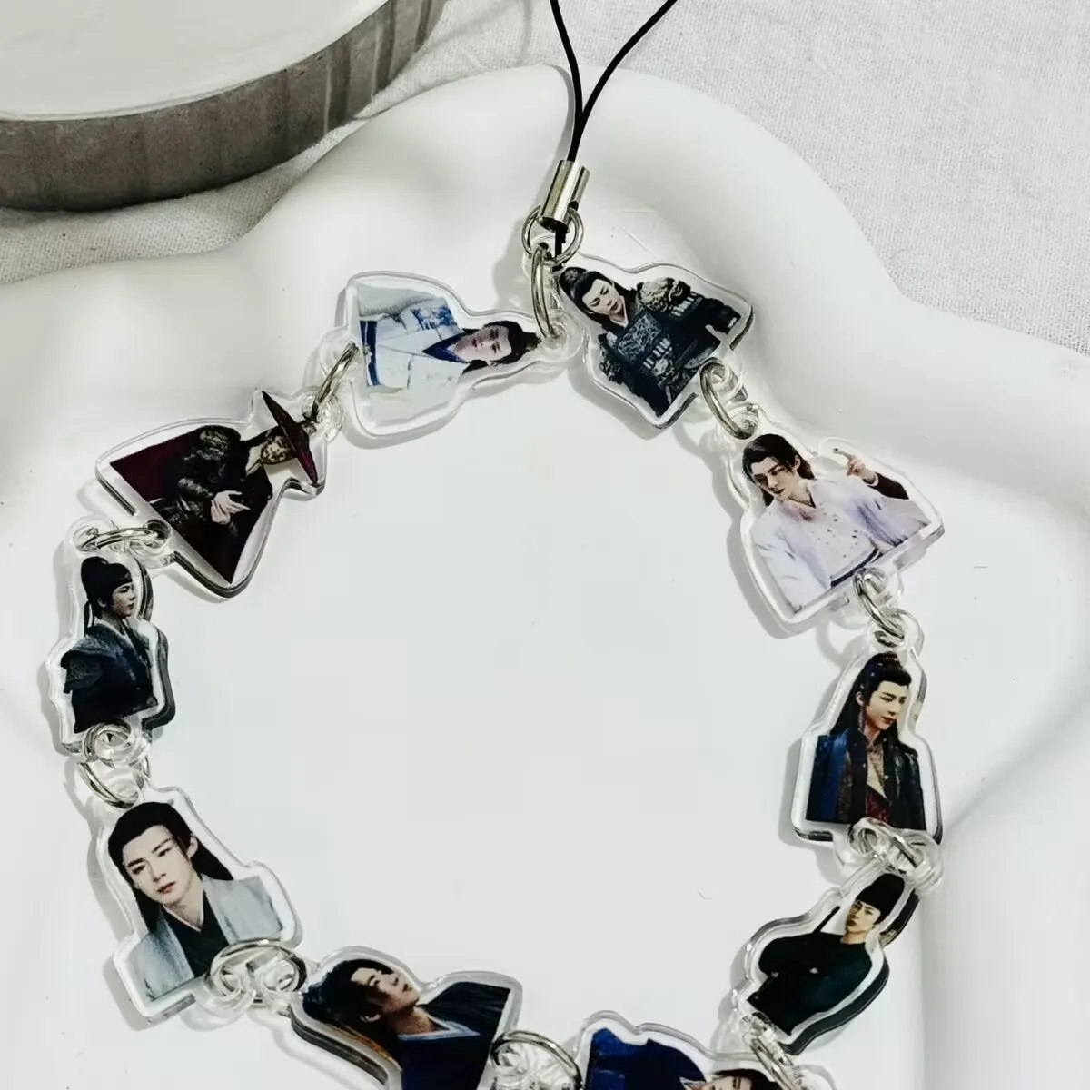 Новая цепочка для мобильного телефона Liu Yuning, подвеска, брелок, акриловая нить, украшение, периферийная сумка, подвесной студенческий рюкзак, подвесной