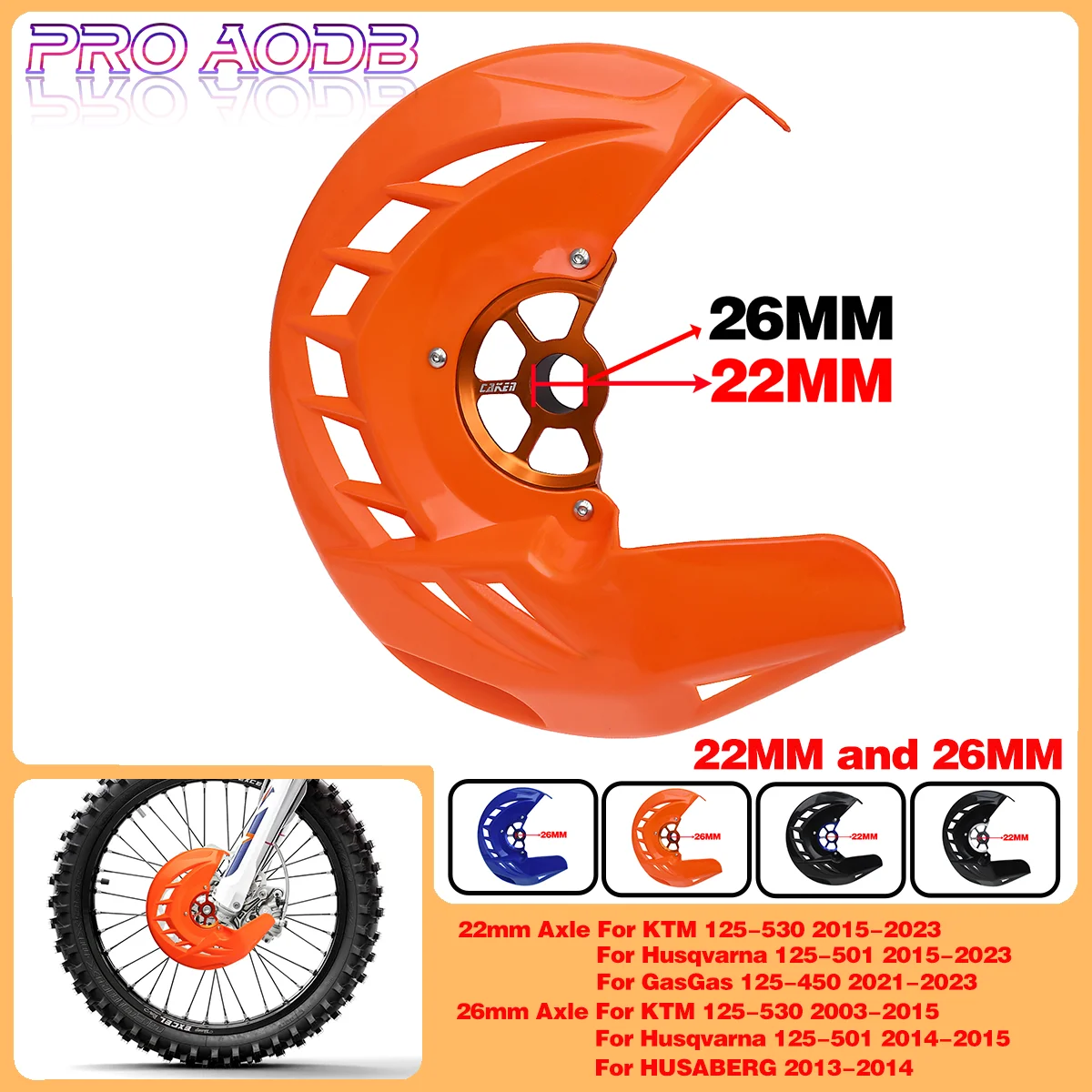 

22mm 26mm Front Brake Disc Guard For KTM Husqvarna 125-400 450 530 SX SXF XC XCF EXC EXCF TC FC Motorcycle Brake Cover 2003-2023
