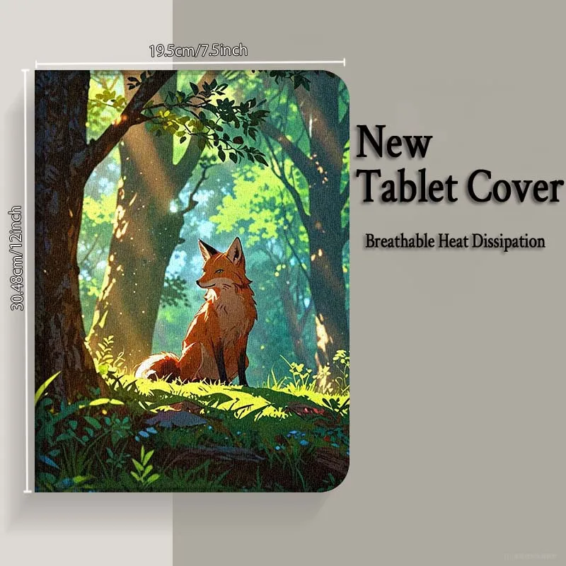 Fox Popular Cute Art For iPad Pro Air Mini 2 3 4 5 6 7 7th 8th 9th 10th 11th 10.2 9.7 10.5 10.9 11 12.9 13 Tablet Case