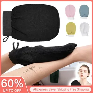 1pc Rubs Peeling Peeling Handschuhe Rücken Gummi Haut Dead Hautmassage Handschuhe Langlebige mehrfarbige Reinigungstücher zur Dusche 10 Hauptverkaufshandschuh Peeling - №1