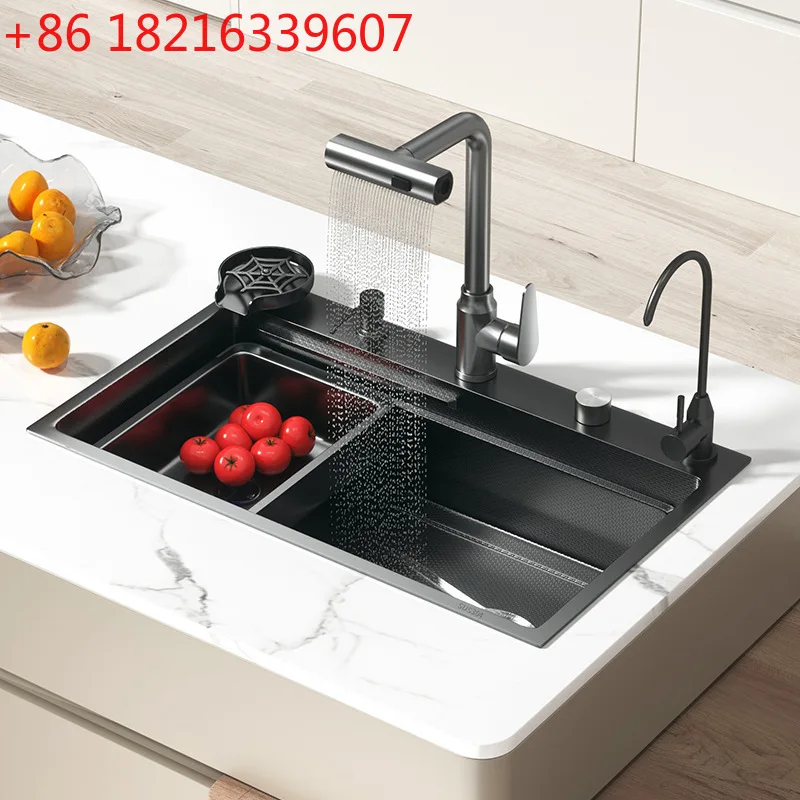 

Large single slot household 304 stainless steel vegetable wash basin vegetable wash basin under the counter nano