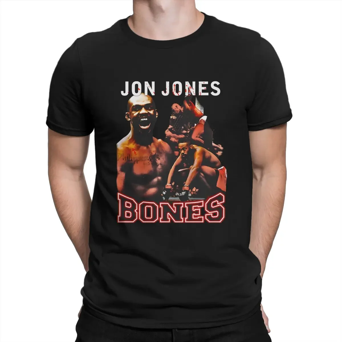 Men's Jon Bones Jones T Shirt Jon  Cotton Clothing Novelty Short Sleeve Crewneck T Shirt Gift Idea Sanitys Falls Sally Face Logo