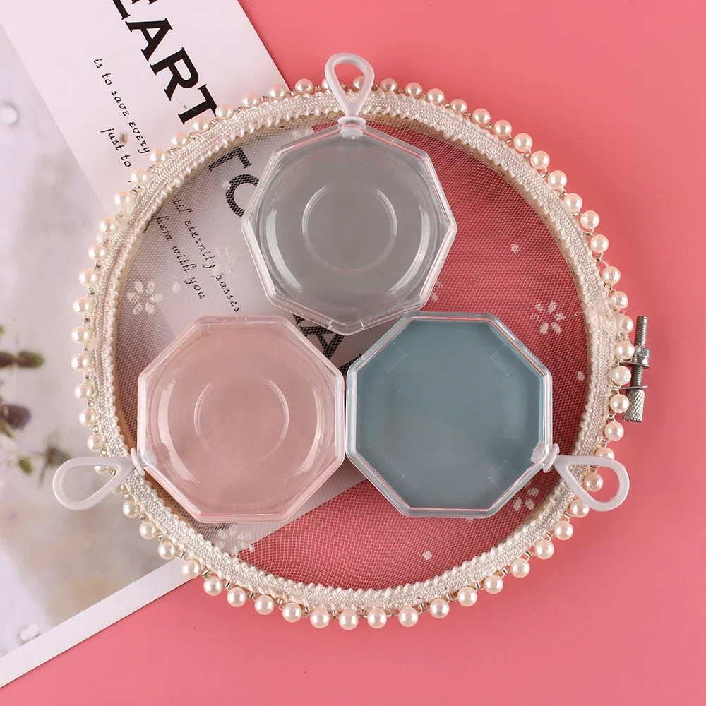 1pc False Eyelash Packaging Box Acrylic Polygonal Keychain Empty Eyelash Case With Tray Cosmetic Storage Box Daily Use Tools