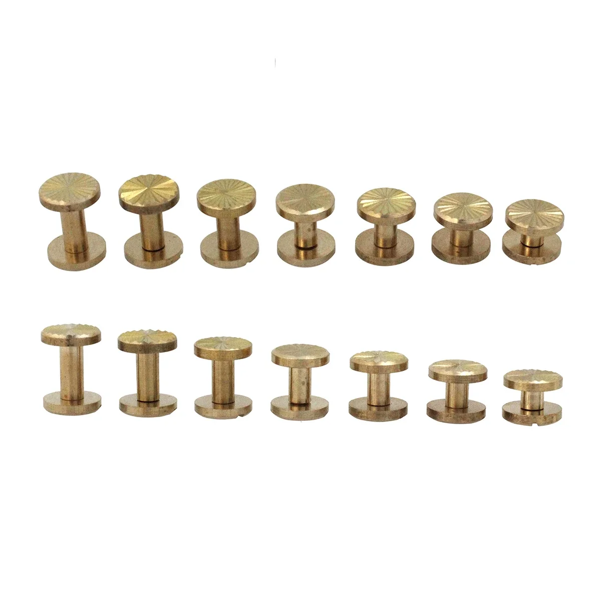 10pcs Solid Brass Binding Chicago Screws Belt Screw Nail Stud Rivets for Photo Album Leather Craft Belt Wallet Fasteners