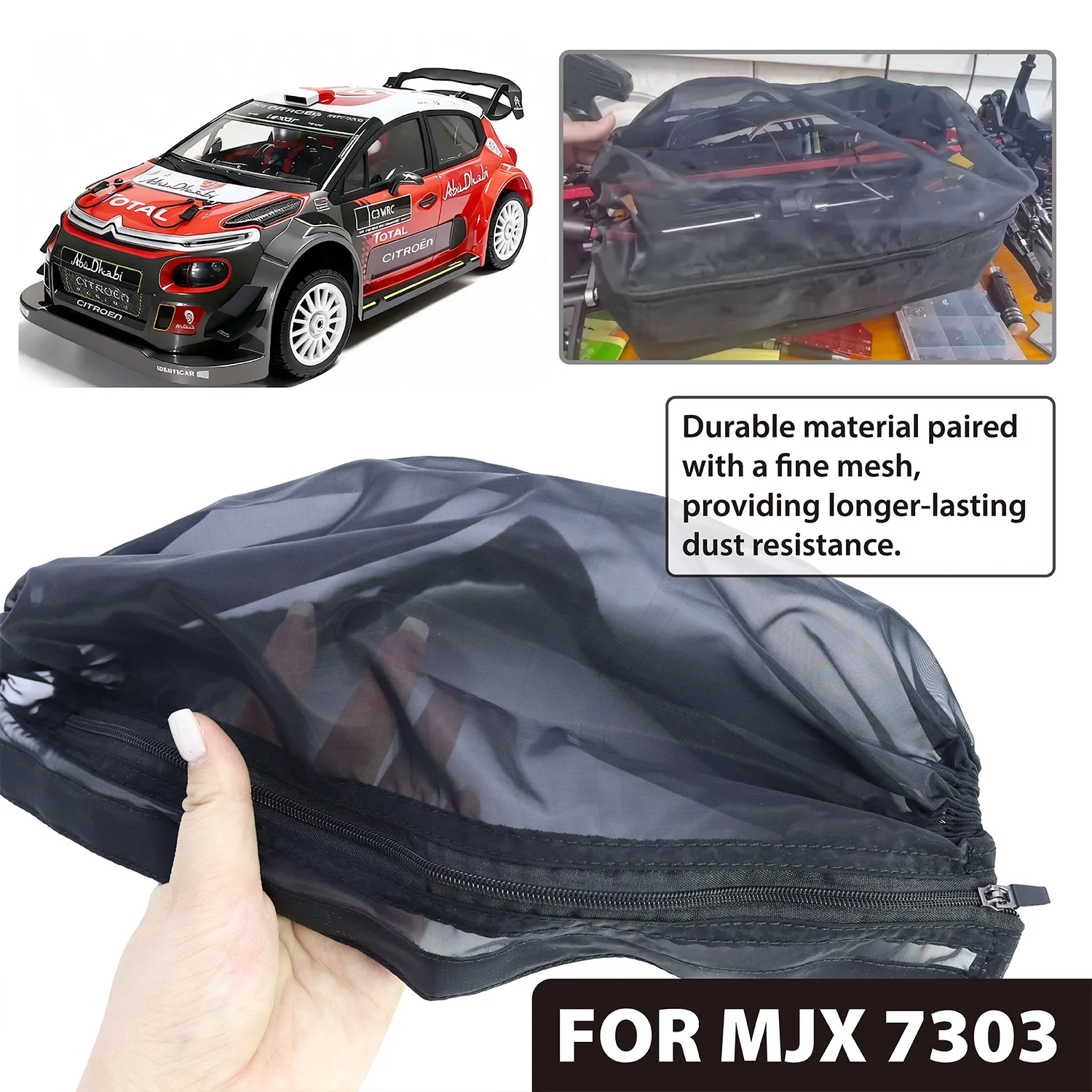 

MJX 1/7 7303 Citroen водонепроницаемое шасси грязезащитный чехол на молнии нейлоновая сетка защита для MJX7303 автомобильные детали с дистанционным управлением