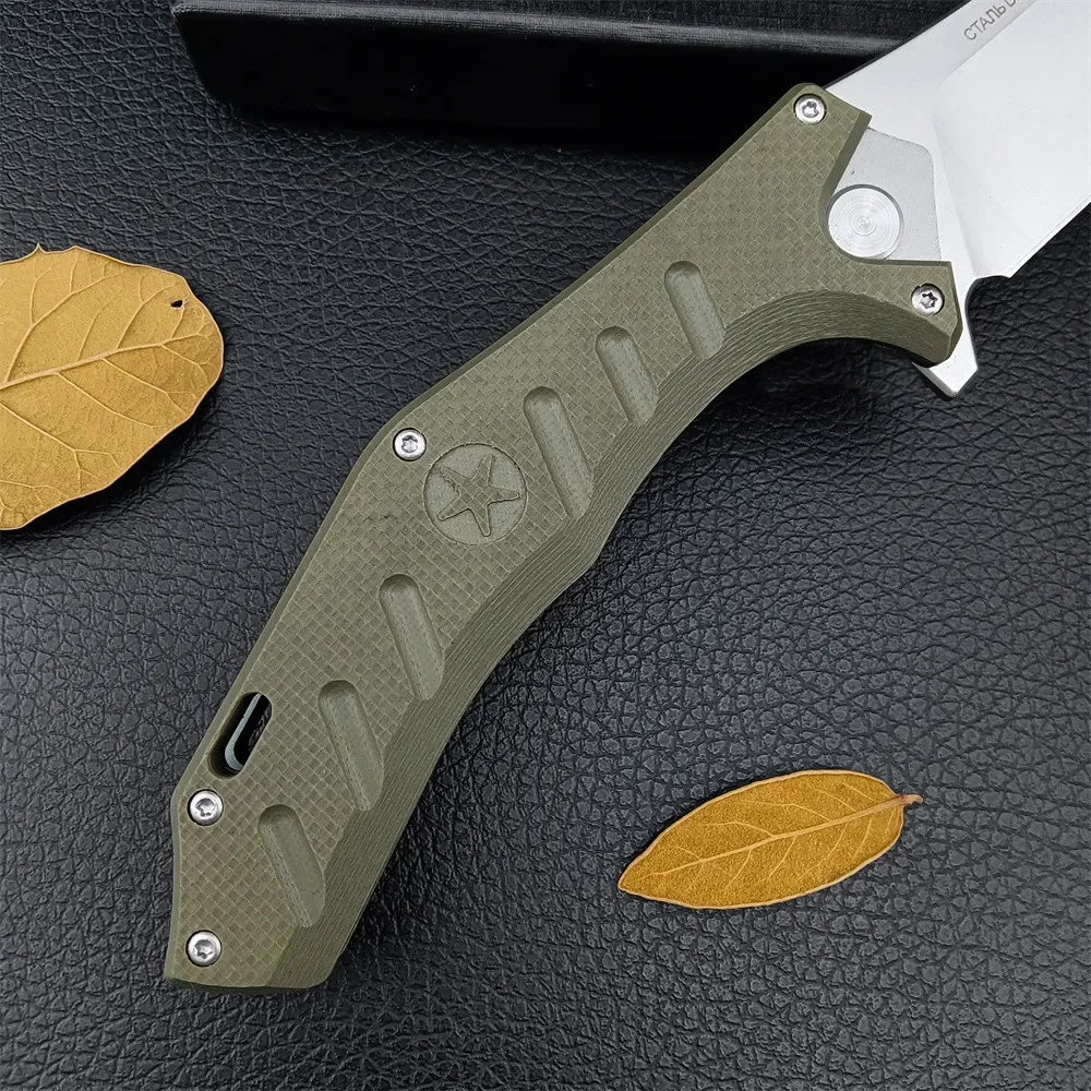 Tactical Pocket Desert Russian HOKC Mangust-2C Folding Knife D2 Steel Blade Khaki G10 Handle Outdoor Camping Hunting EDC Tools