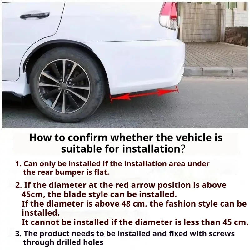 Rear Bumper Lip Diffuser Splitter Canard Protector Front For KIA K5 Forte Sportage Sorento Seltos Stinger Carnival Rio view 6