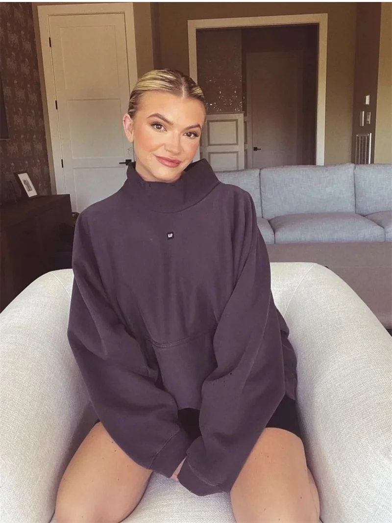 男性と女性のためのkanyウォッシュドウォップレスで着用されたコットンフーディー、ルーズフーディー、ハイストリート、yy、2023、秋