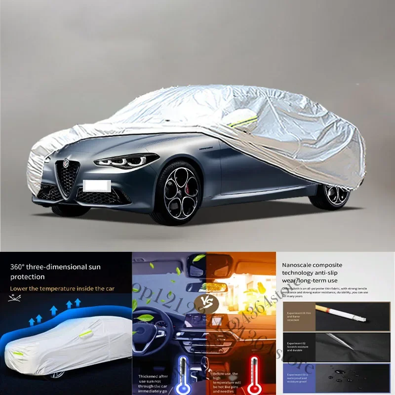 

For Alfa romeo giulia 210T Car cover Exterior Car Cover Outdoor Protection Full Car Covers Waterproof Sunshade Snow Cover