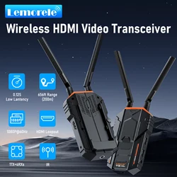 Lemorele Kit di estensione HDMI wireless 200M 5.8Ghz Trasmettitore video HDMI wireless Ricevitore Adattatore video wireless per fotocamera Lapto