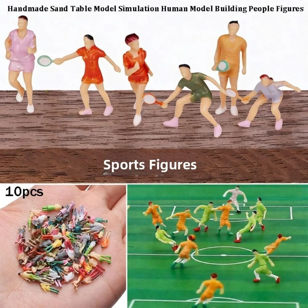 10pcs 1:100/1:75/1:50 Scale Sand Table Model Mixed Color Handmade Building People DIY Mixed Pose Dollhouse Character