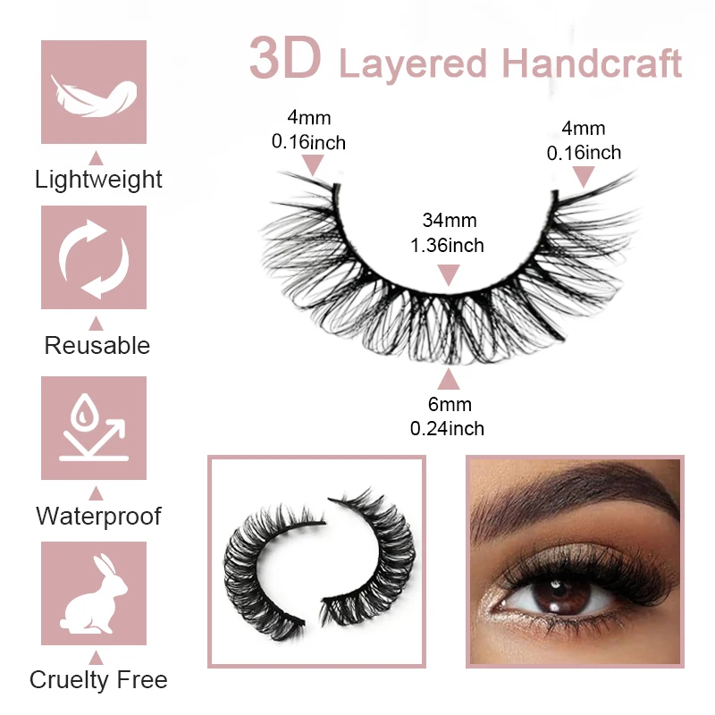 Russian Strip Eyelashes Dramatic False Faux Cils Makeup Wholesale 10 Pairs Fake Eyelash Extension For Make Up Maquiagem