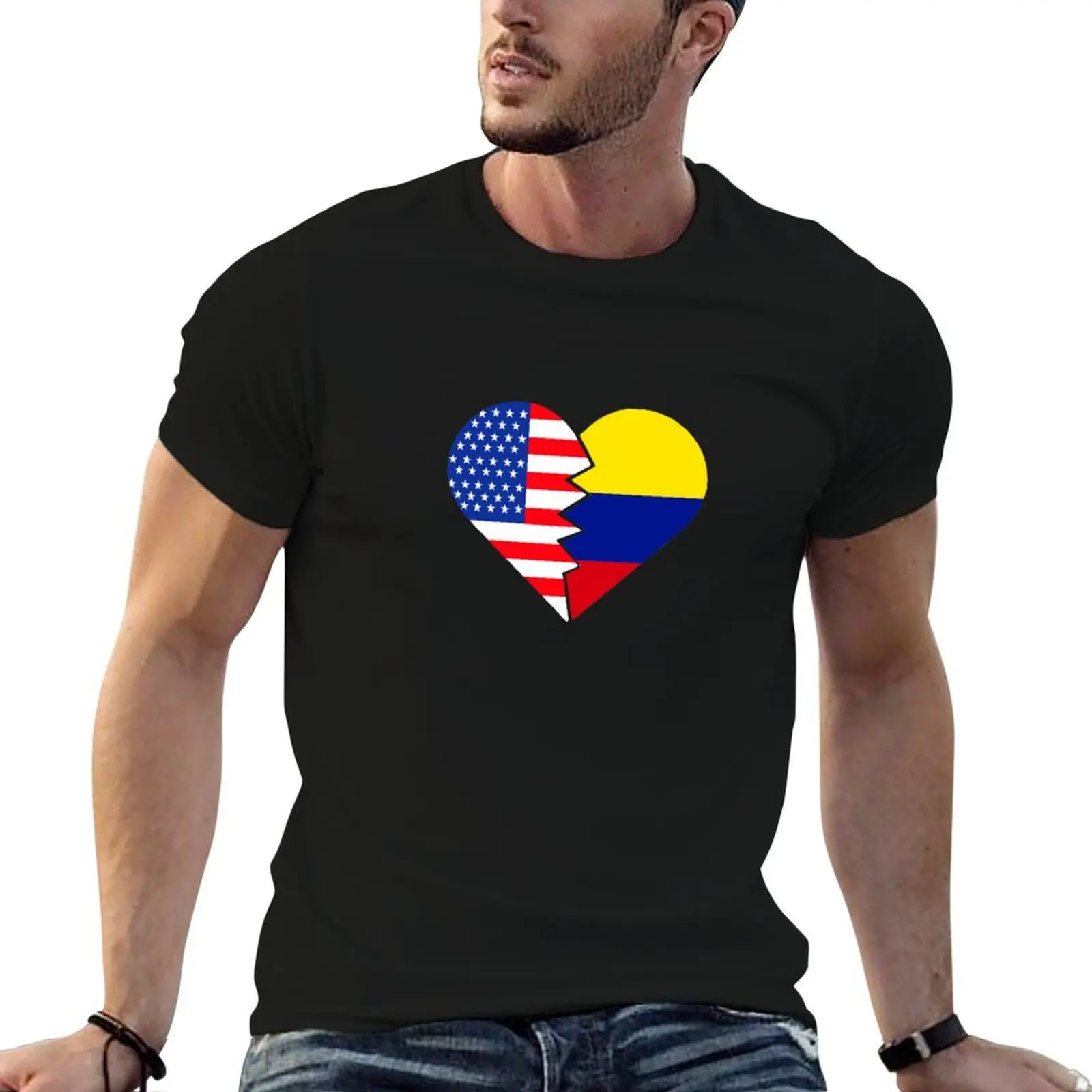 

Colombia T-Shirt USA United States Flag Colombia Food Culture T-Shirt quick drying vintage graphic tee anime mens funny t shirts