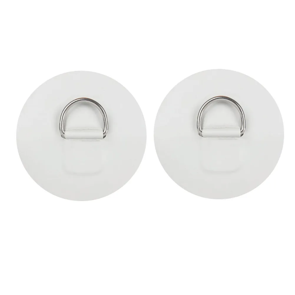 2Pcs 3Cm Stainless Steel D Ring Patch Easy Install Rustproof Lightweight Boat Kayak Canoe Paddleboard Inflatable Parts Rigging