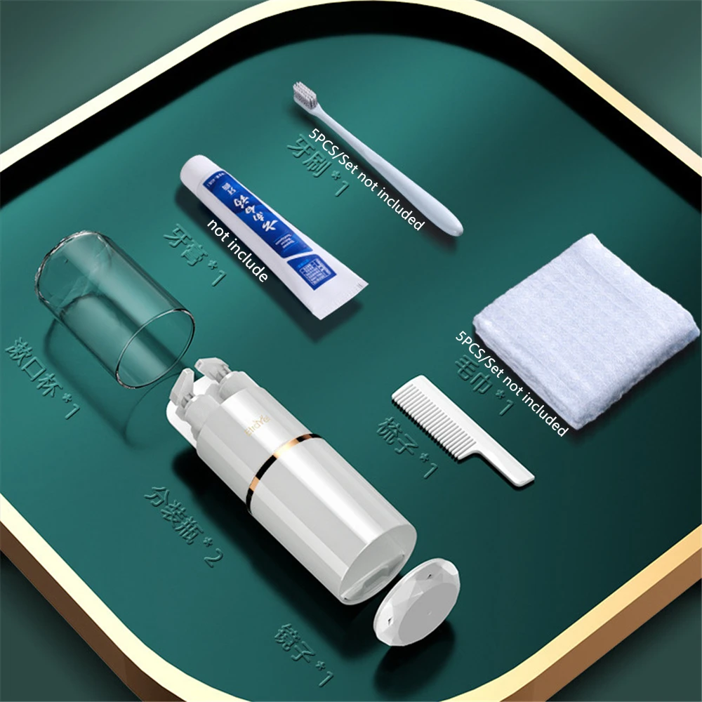 Portable Travel Wash Set Toothpaste Shampoo Storage Bottle Bathroom Multifunction Creative Travel Cup Toothbrush Organizer Box