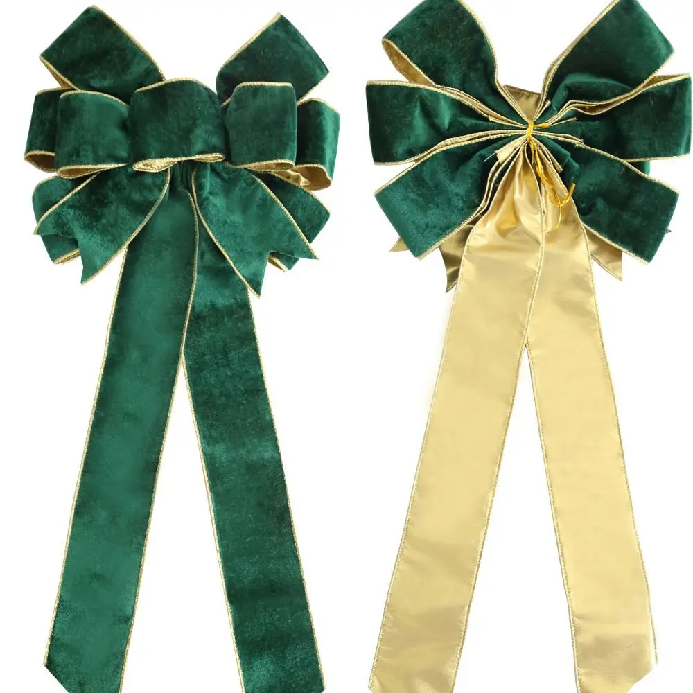 

Multipurpose Large Christmas Bowknot Pendant Bowknot Cute Christmas Ribbon Knot Cloth Flocking Bowknot Ornaments Christmas