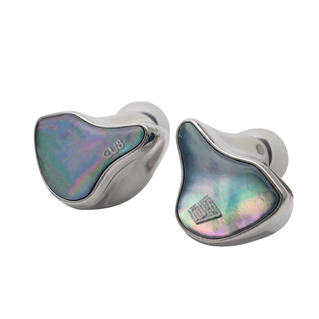Auricolari di monitoraggio intrauricolari HeartField CU8 Quad-BA con cavo OFC staccabile placcato argento e sintonizzazione neutra Harman