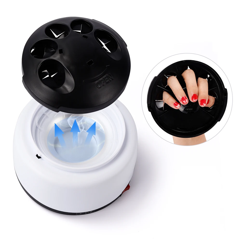 Upgraded Steam Polish Nail Gel Remover Machine Portable Electric Nail Steamer with Cuticle Pusher Spoon Tools for Gel Polishing