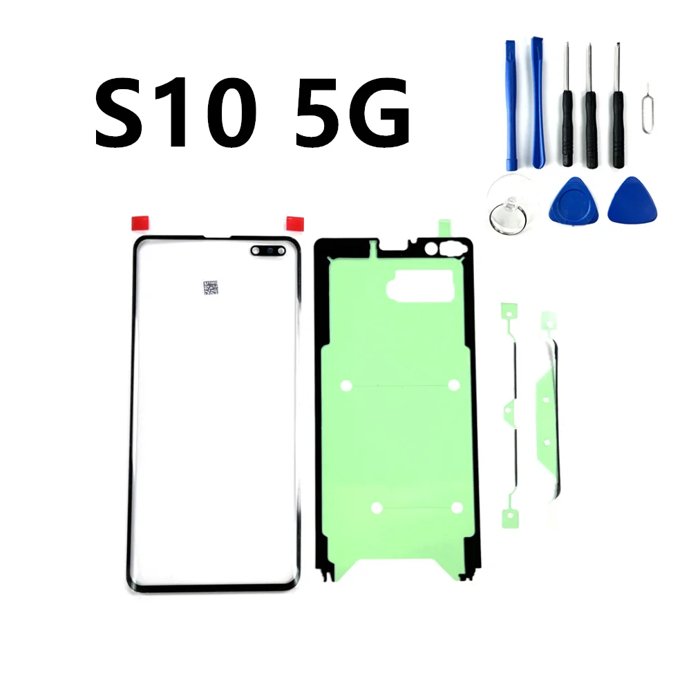 For Samsung Galaxy S20 S10 Plus Ultra Lite S10e S20fe 5G S20+ S10+ Front Outer Touch Panel Screen Glass Lens Replacement Parts