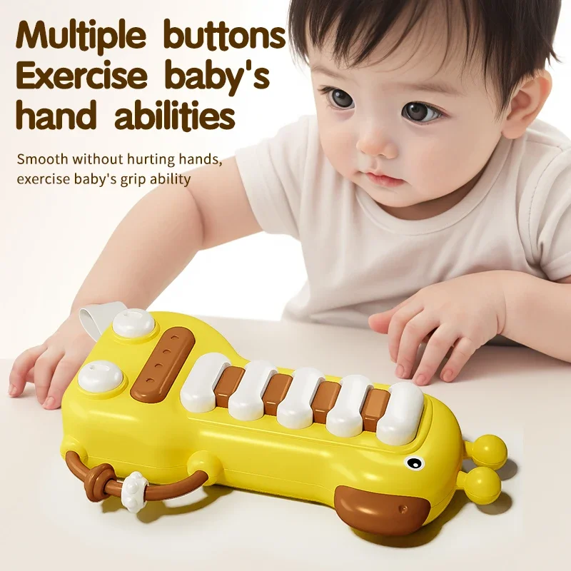 Baby Music Piano Toys Multi-Functional Musical Instrument Education Toys Sound and Light Cartoon Montessori Toys Newborn Gift