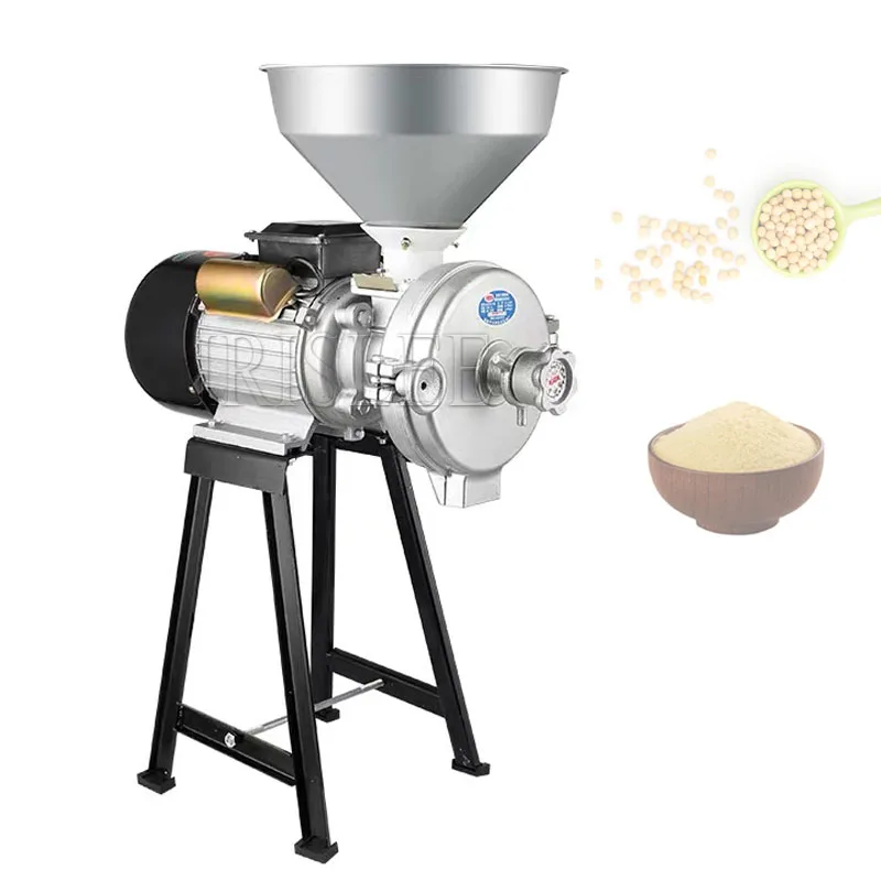 

220 В электрическая шлифовальная машина для зерна, специй, кукурузы, дробилка, коммерческая влажная и сухая пищевая мельница, машина для порошковой муки