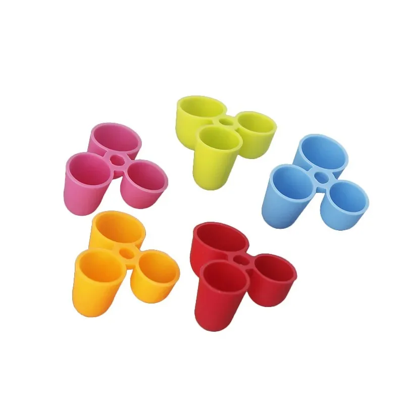 Silicone Three Finger Pen Holder Kids Learning Practise Silicone Pen Aid Grip Posture Correction Device for Students