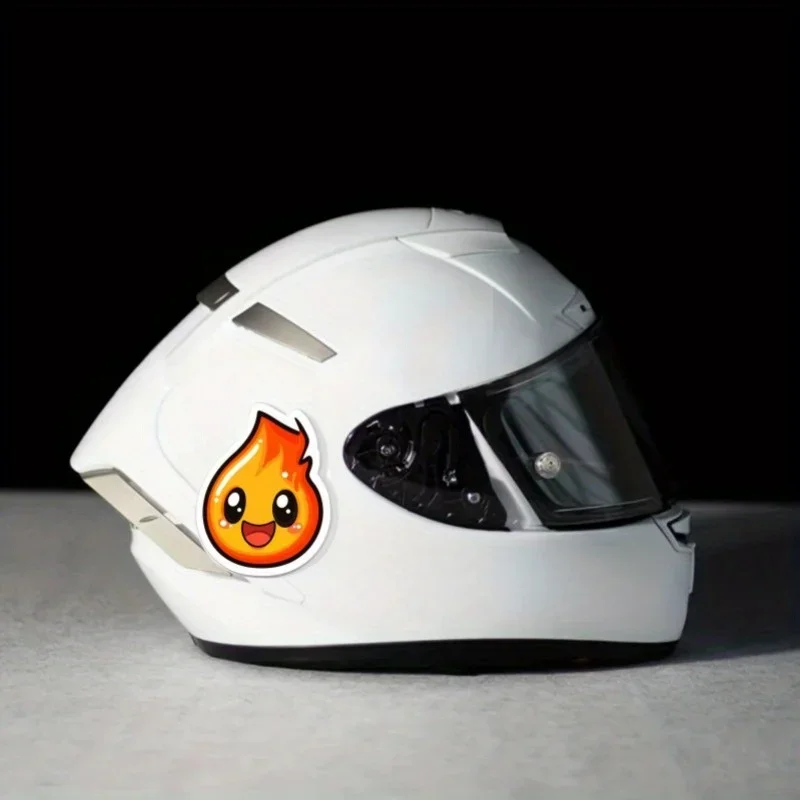 1 قطعة لعوب لطيف الكرتون لهب ملصق حائط من الفينيل-محبي النار هدية ملصق لأجهزة الكمبيوتر المحمولة/حافظات الهاتف/زجاجات المياه/دفاتر الملاحظات