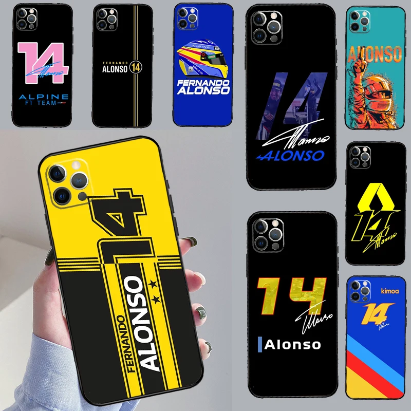 Fernando Alonso Formula1 Racing Cover For iPhone 16 12 11 13 14 15 Pro Max Mini Plus XS Max X XR Phone Case