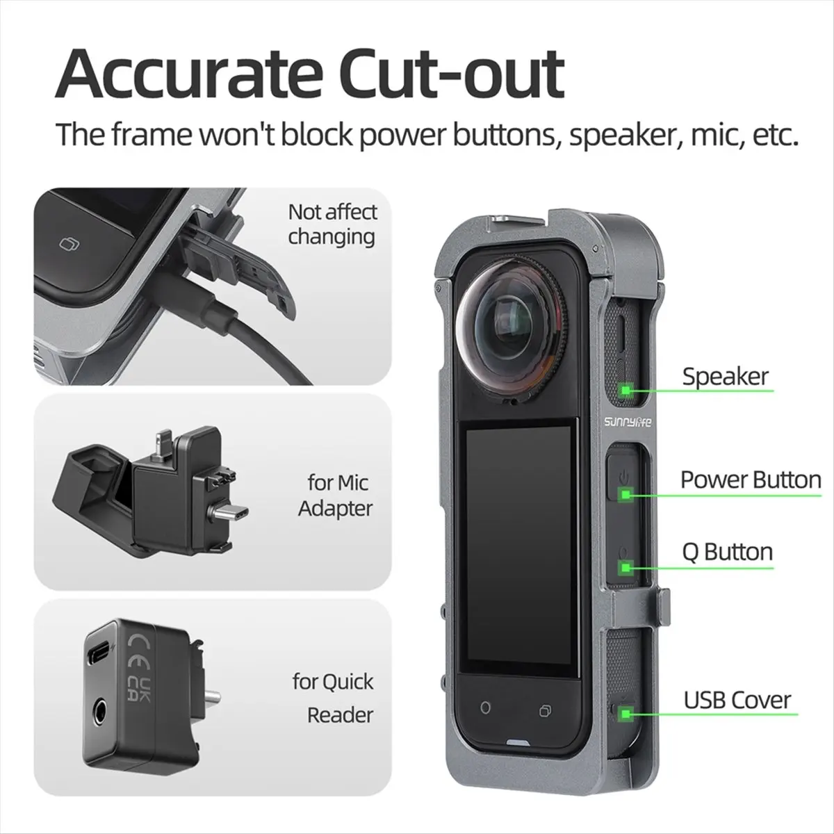 

M85K Magnetic Cage for X5 Camera Protective Case Expand Border with Silicone Lens Cover