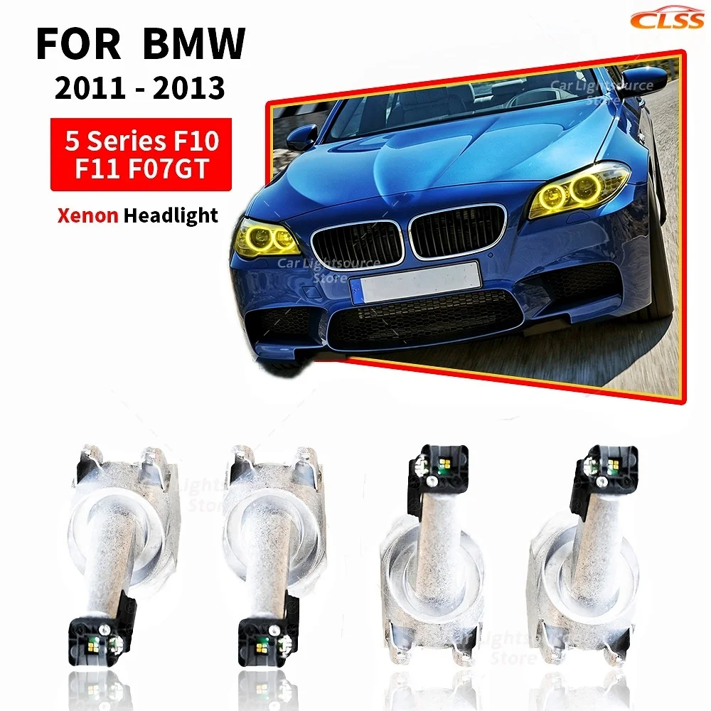 63127262731 DRL Module Angel Eye For BMW 5 Series F10 F11 F07 GT 2011-2013 Xenon Headlight Daytime Running Light Yellow Blue Red
