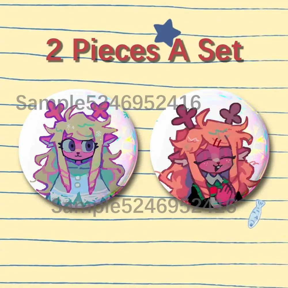 Noelle Kris D-Deltarune Game 2-teiliges Set Abzeichen-Set Modische Broschen für Damen und Herren Rucksack-Accessoire Taschenabzeichen Schmuck Geschenk – Detail 10