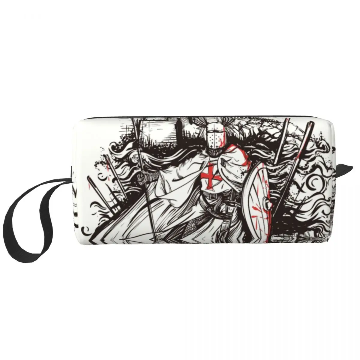 Knights Templar Makeup Bag Women Travel Cosmetic Organizer Cute Crusade Crusader Storage Toiletry Bags